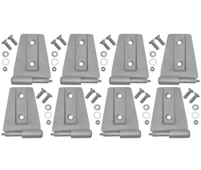 Kentrol - Kentrol 40576 Bare Grey Door Hinge Set 8pc for 07-18 Jeep Wrangler JK 4DR