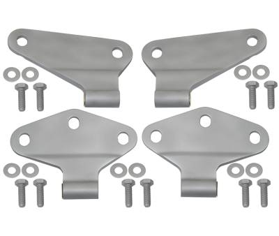 Kentrol - Kentrol 40580 Bare Grey Body Door Hinge Set 4pc for 07-18 Jeep Wrangler JK 2DR