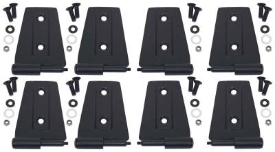 Kentrol - Kentrol 80576 Textured Black Door Hinge Set 8Pc for 07-18 Jeep Wrangler JK 4DR