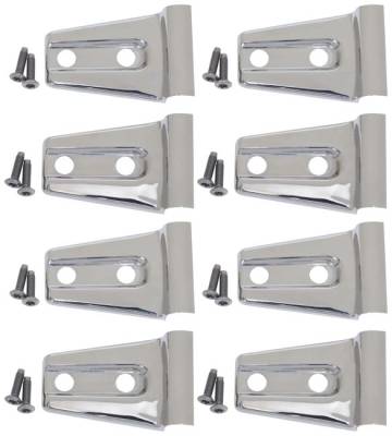 Kentrol - Kentrol 30021 Polished Door Hinge Overlays 8pc for 07-18 Jeep Wrangler JK 4DR