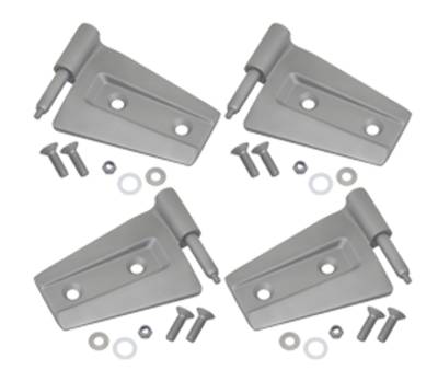 Kentrol - Kentrol 40575 Bare Grey Door Hinge Set 4pc for 07-18 Jeep Wrangler JK 2DR