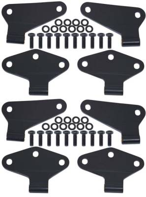 Kentrol - Kentrol 80581 Black Body Door Hinge Set 8Pc for 07-18 Jeep Wrangler JK 4DR