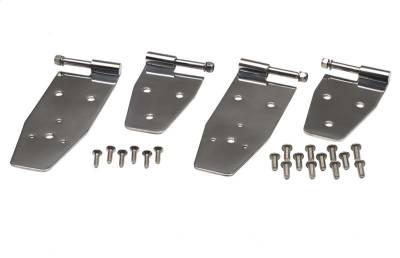 Kentrol - Kentrol 30469 Polished Door Hinge Set 4pc for 94-95 Jeep Wrangler YJ w/Hardtop