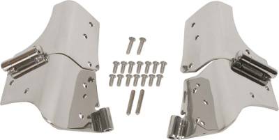 Kentrol - Kentrol 30477 Polished Windshield Hinge Pair for 97-06 Jeep Wrangler TJ