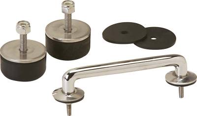 Kentrol - Kentrol 30503 Polished Windshield Tie Down Kit for 97-18 Jeep Wrangler TJ & JK