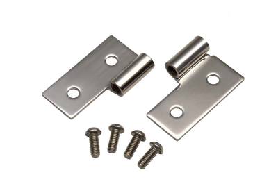 Kentrol - Kentrol 30407 Polished Lower Door Hinge Pair for 76-06 Jeep Wrangler TJ CJ & YJ