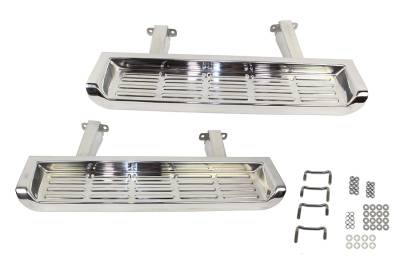 Kentrol - Kentrol 30518 Polished Side Steps Pair for 01-06 Jeep Wrangler TJ
