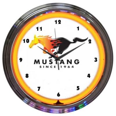 Neonetics - Neonetics 8MUST2 Since Orange Neon Clock for 64 Ford Mustang