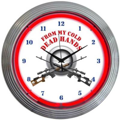 Neonetics - Neonetics 8GUNFR From My Cold Dead Hands Firearms Neon Clock