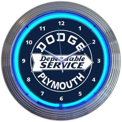 Neonetics - Neonetics 8DODGE Dependable Service Neon Clock for Dodge