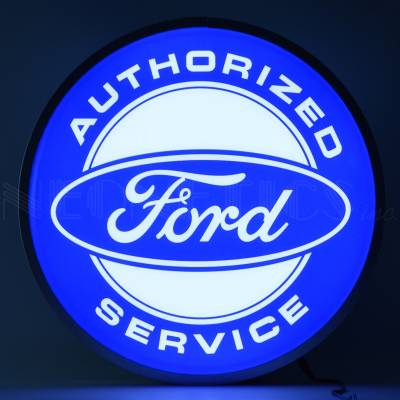Neonetics - Neonetics 7FORDS Authorized Service 15" Backlit LED Lighted Sign for Ford
