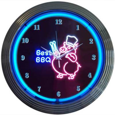 Neonetics - Neonetics 8BBQPI Bbq Pig Neon Clock