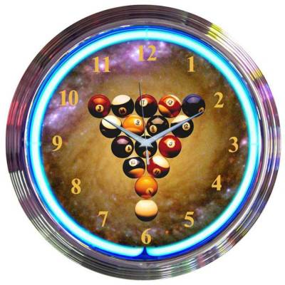 Neonetics - Neonetics 8SPBAL Billiards Spaceballs Neon Clock