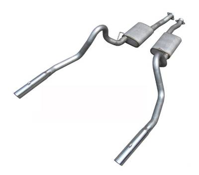 Pypes Performance Exhaust - Pypes SFM27V 2.5" Dual Exit Cat Back Exhaust System for 99-04 Mustang GT V8
