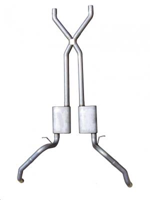 Pypes Performance Exhaust - Pypes SGF60S 2.5" Street Pro Exhaust System w/X-Pipe for 67-69 Camaro/Firebird