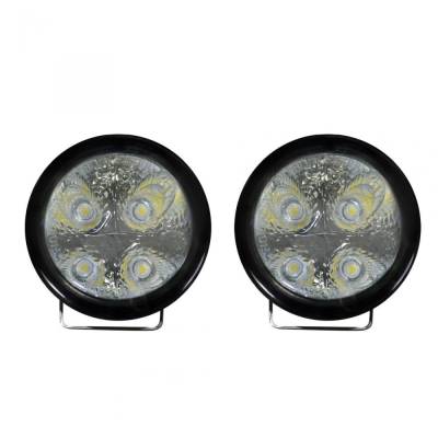 Recon - Recon 264152BK 3.5" Round LED Daytime Running Lights Smoked/White