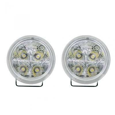Recon - Recon 264152CL 3.5" Round LED Daytime Running Lights Clear/White