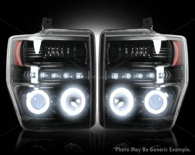 Recon - Recon 264196BKCC Ford F250 Superduty PROJECTOR HEADLIGHTS Smoked/Black