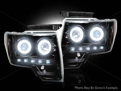 Recon - Recon 264190BKCC Ford F150 & RAPTOR PROJECTOR HEADLIGHTS Smoked/Black