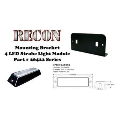 Recon - Recon 26422BRKT L-Mount Bracket for 26422 Single Head LED Strobe Light EACH