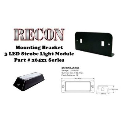 Recon - Recon 26421BRKT L-Mount Bracket for 26421 Single Head LED Strobe Light EACH