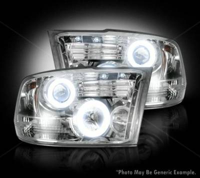 Recon - Recon 264270CLCC PROJECTOR HEADLIGHTS Clear/Chrome Lens for Dodge RAM 1500-3500