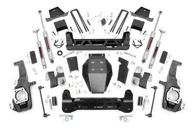 Rough Country Suspension Systems - Rough Country 10130A 7" NTD Suspension Lift 20-26 Silverado/Sierra 2500HD 4WD