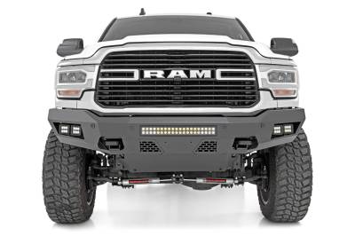Rough Country Suspension Systems - Rough Country 10806A Heavy Duty Black Front Bumper for 19-26 RAM 2500 4WD