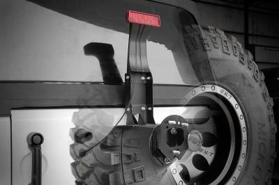 Rough Country Suspension Systems - Rough Country Third Brake Light Extension Bracket Black for Wrangler JK 1171