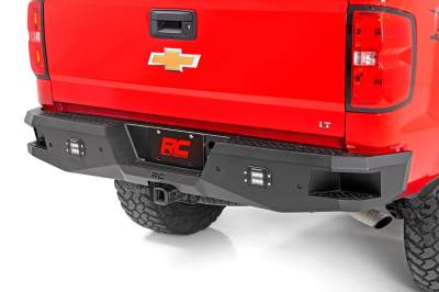 Rough Country Suspension Systems - Rough Country 10773 Heavy Duty Black Rear Bumper for 07-18 Silverado 1500