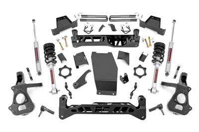 Rough Country Suspension Systems - Rough Country 17432 7" N3 Lift Kit Alum/Stamp Steel 14-18 Silverado/Sierra 1500