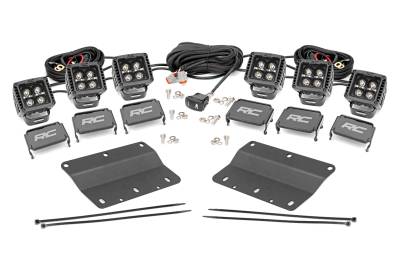 Rough Country Suspension Systems - Rough Country 2" Triple LED Pod Fog Light Kit-Spot 21-25 Ford Bronco 51087