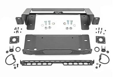 Rough Country Suspension Systems - Rough Country 51066 OEM Steel Bumper Winch Mount Kit 21-26 Bronco 4WD
