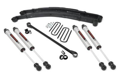 Rough Country Suspension Systems - Rough Country 48970 2.5" Leaf Spring Leveling Kit for 99-04 Ford Super Duty 4WD