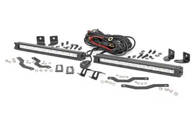 Rough Country Suspension Systems - Rough Country 70809 Grille Mount Dual 10" LED Light Bar Kit for 18-20 Ford F150