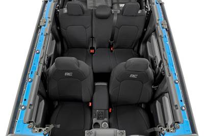 Rough Country Suspension Systems - Rough Country 91045 Front/Rear Seat Covers Black for 21-26 Ford Bronco 4DR