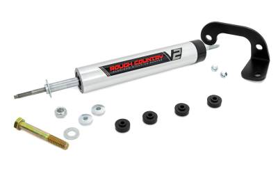 Rough Country Suspension Systems - Rough Country 8737170 V2 Single Steering Stabilizer 4"-6" Lift 88-00 GM K1500