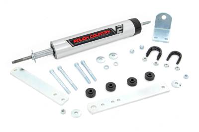 Rough Country Suspension Systems - Rough Country 8734270 V2 Single Steering Stabilizer 0-6" for 80-96 Bronco/F150