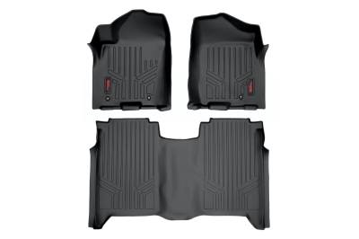 Rough Country Suspension Systems - Rough Country Front/Rear Floor Liners Black for 04-15 Nissan Titan Crew M-81602
