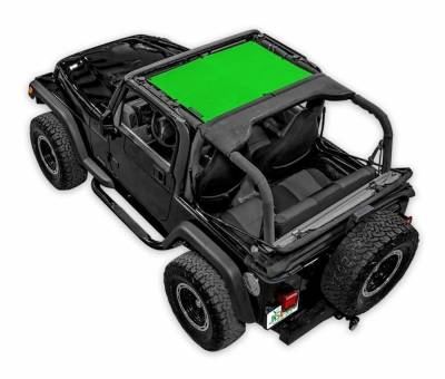 SpiderWebShade - SpiderWebShade Mesh Bikini Top-Green for Jeep TJ SWS-SHDKNI-01-TJ-GRN