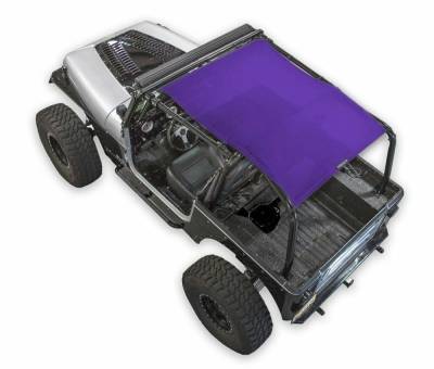 SpiderWebShade - SpiderWebShade Mesh Bikini Top-Purple for Jeep YJ SWS-SHDTOP-01-YJ-PRP