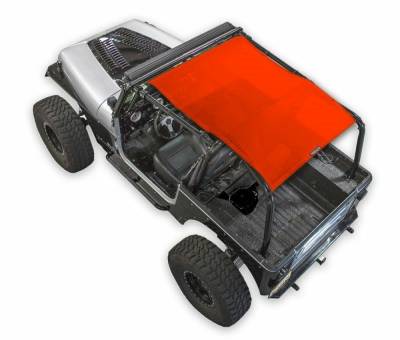 SpiderWebShade - SpiderWebShade Mesh Bikini Top Red for Jeep YJ SWS-SHDTOP-01-YJ-RED