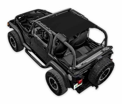 SpiderWebShade - SpiderWebShade Mesh Bikini Top Black for Jeep TJ SWS-SHDTOP-01-KRWL-BLK