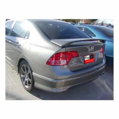WingTech - WingTech Factory Style Two Post Rear Spoiler Lighted ABS-143