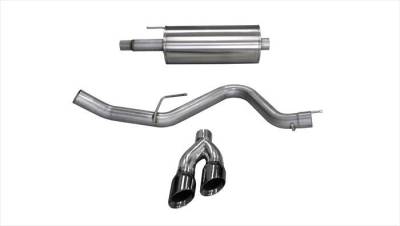 Corsa Performance - Corsa Performance 14837BLK Sport Cat-Back Exhaust System for 15-20 Ford F150
