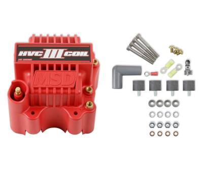 MSD - MSD Ignition 82612 HVC-III Ignition Coil Set Red Universal