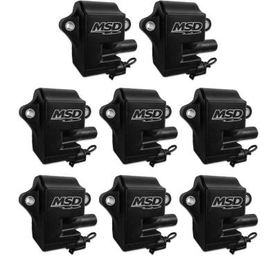 MSD - MSD Ignition 828583 Pro Power Ignition Coil for 97-06 GM LS1/LS6 Engines Blk 8Pc