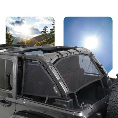 Smittybilt - Smittybilt 97501 Cloak Extended Mesh Top for 18+ Jeep Wrangler JL 4DR