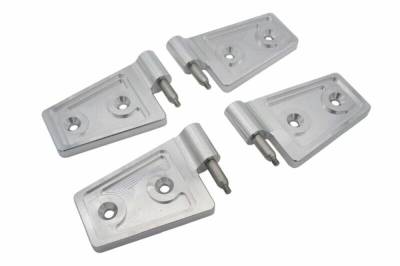 Royal Hooks - Royal Hooks Billet Aluminum Door Hinges Raw for Jeep Wrangler JK RHO-12012-RW