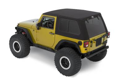 Bestop - Bestop 54462-17 Pro Hybrid Slantback Soft Top w/Jeep Logo for 07-18 Wrangler JK
